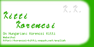 kitti korencsi business card